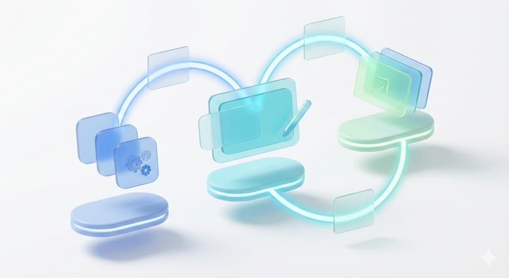 3D visualization of our workflow process